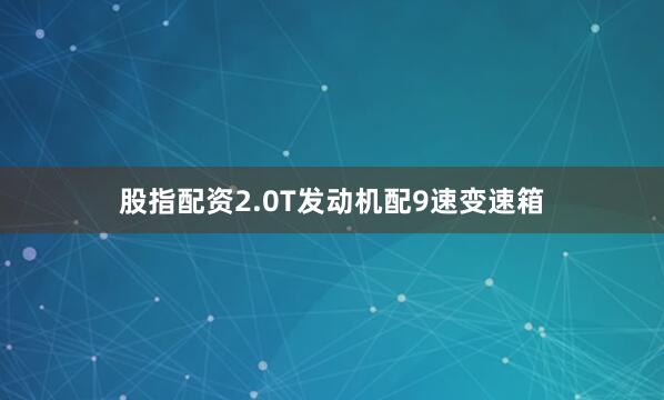 股指配资2.0T发动机配9速变速箱