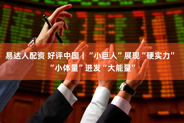 易达人配资 好评中国｜“小巨人”展现“硬实力” “小体量”迸发“大能量”